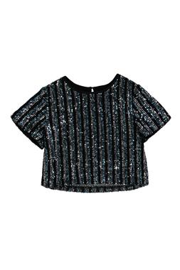 Multi Black Sequin Top & Trouser Set
